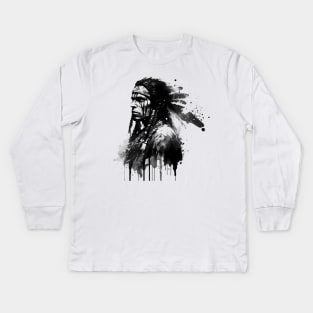 Apache Indian Kids Long Sleeve T-Shirt